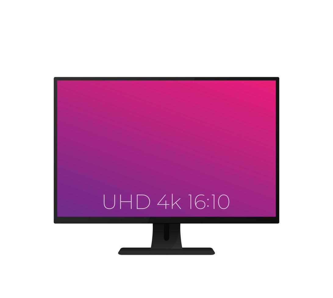 computer monitor vector mockup isolated on white