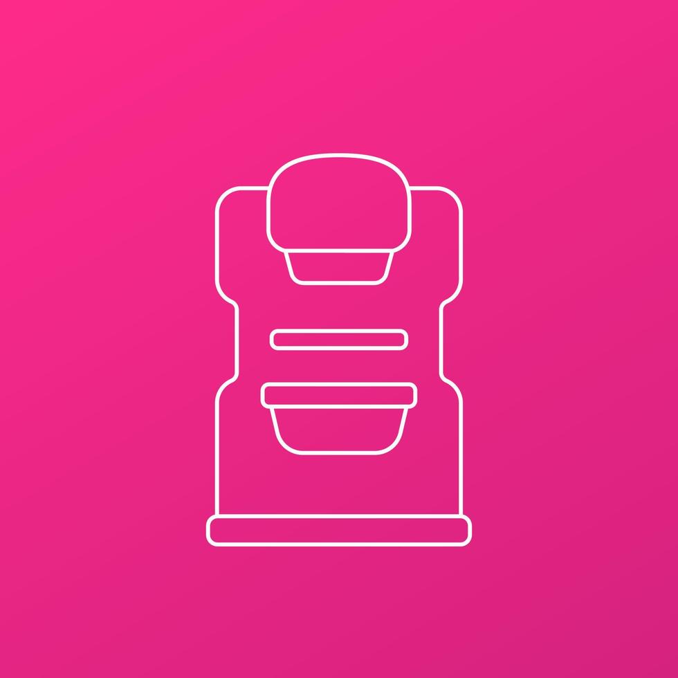 Mammography icon, machine for breast scan, linear vector