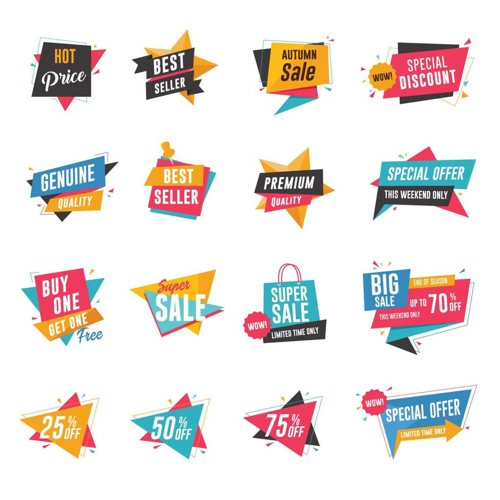 Sale and Discount Banner Set vector