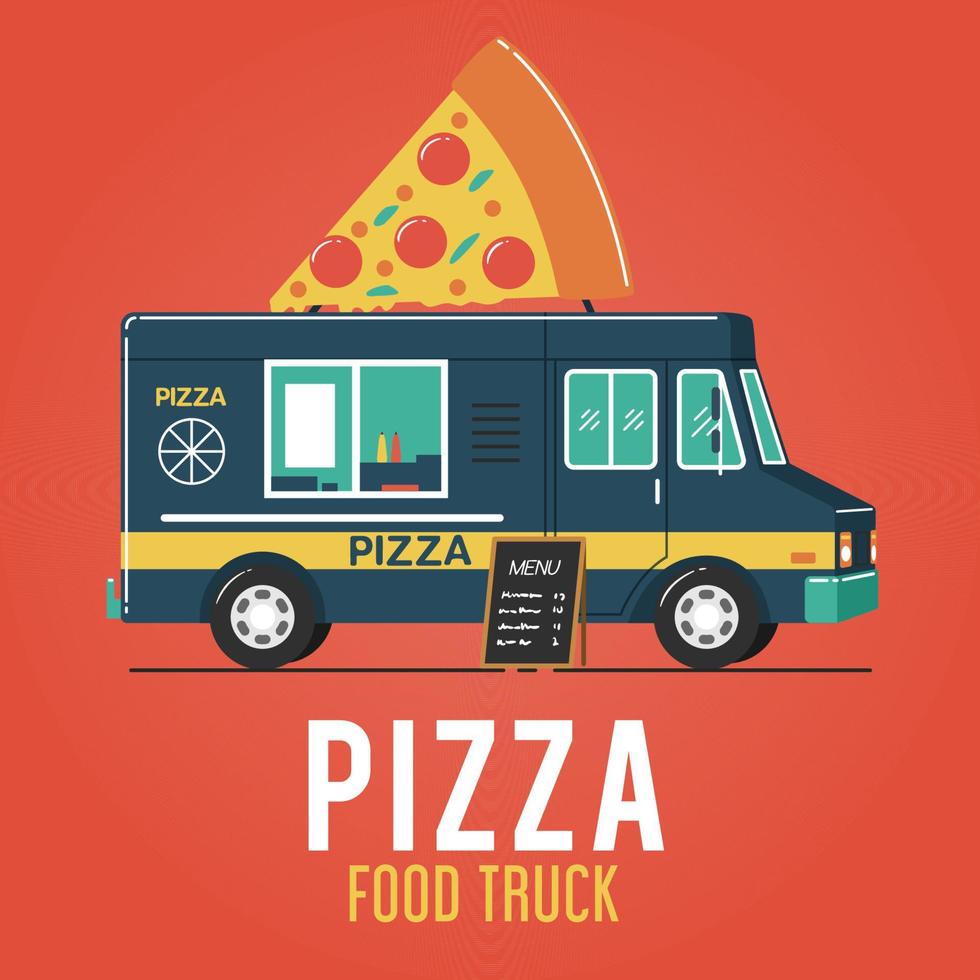 Pizza Food Truck vector