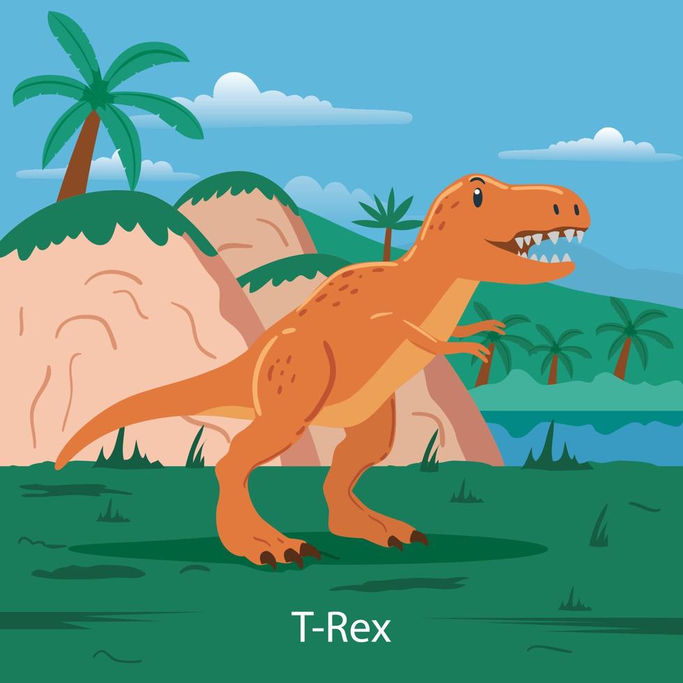 tirano saurio Rex. animal prehistórico vector