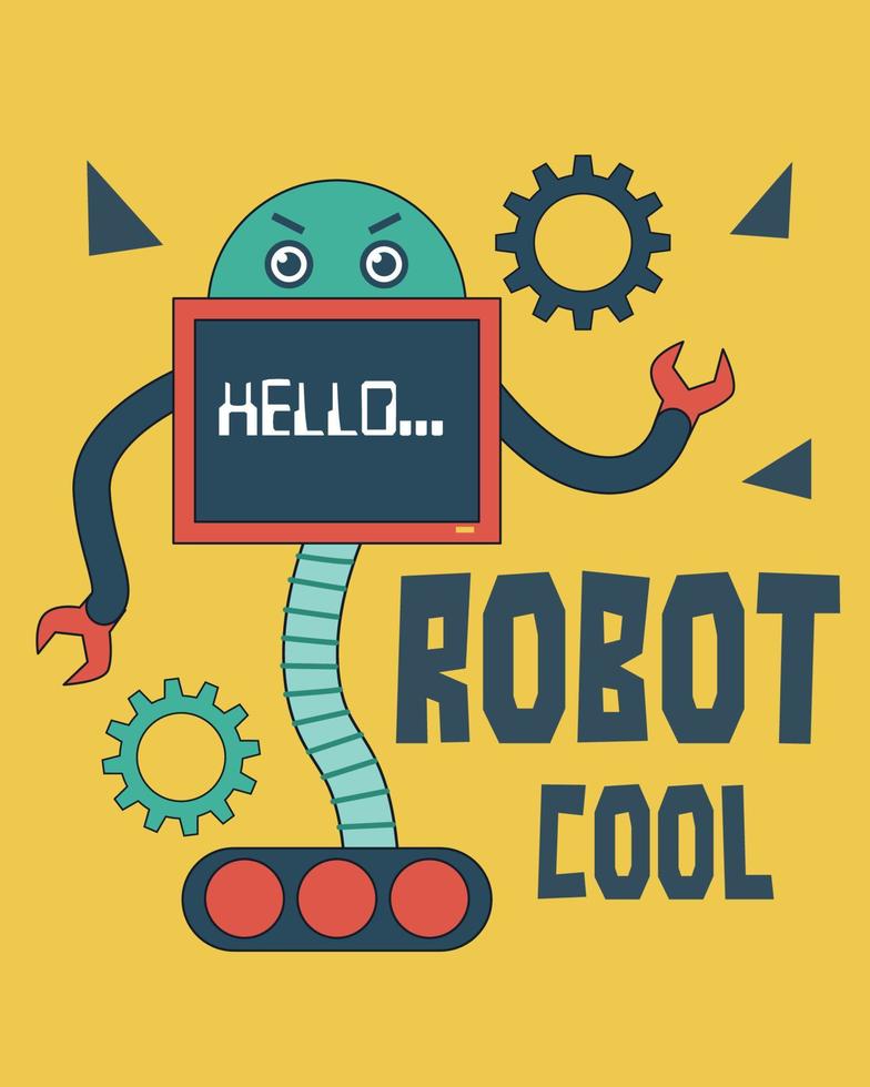 Robot with monitor display vector