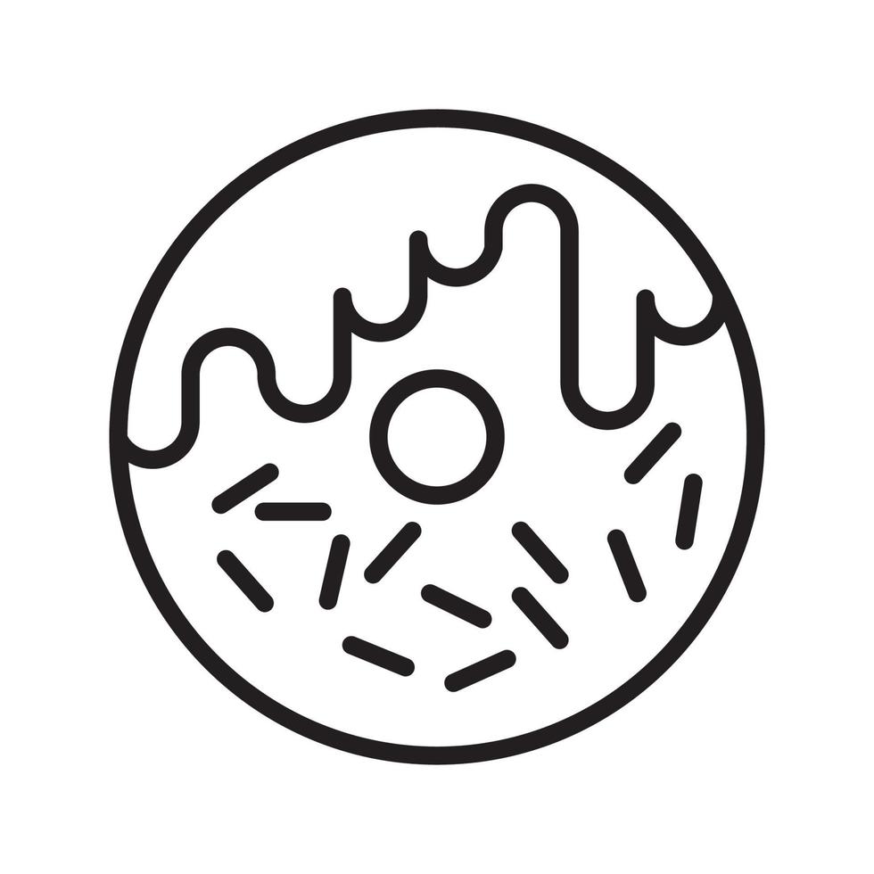 donut vector line for web, presentation, logo, Icon Symbol.