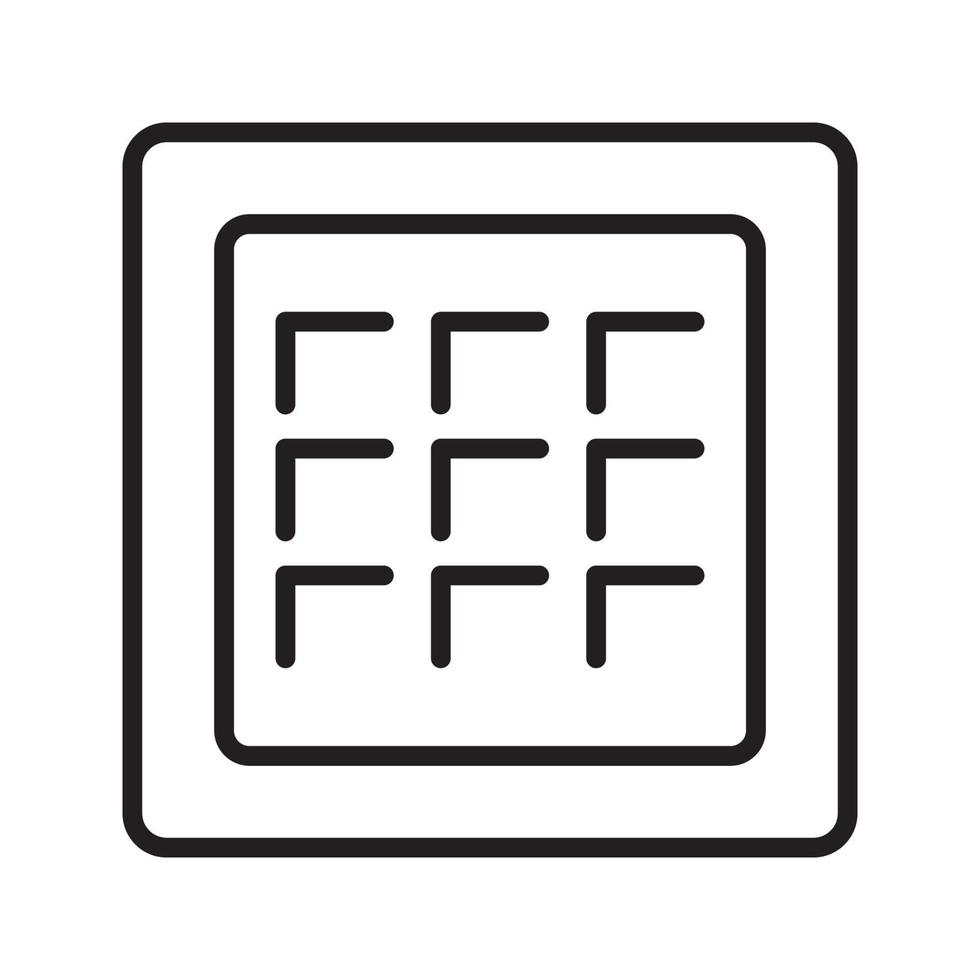waffle vector line for web, presentation, logo, Icon Symbol.