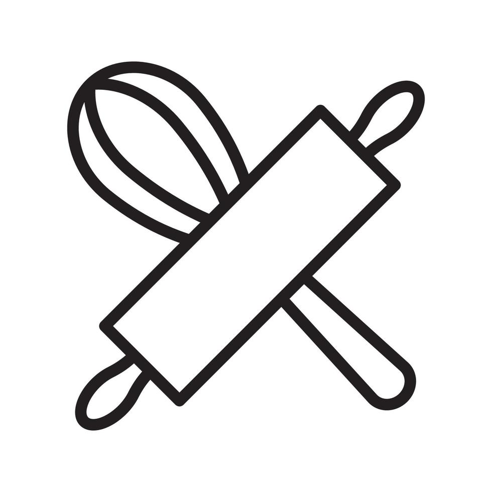 tools baking vector line for web, presentation, logo, Icon Symbol.