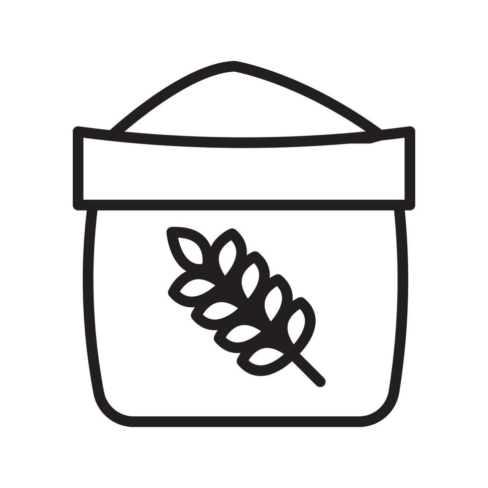 flour vector line for web, presentation, logo, Icon Symbol.