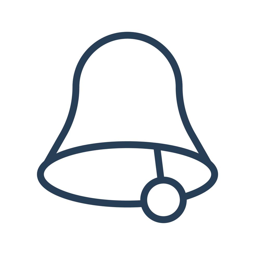 línea de vector de campana para web, presentación, logotipo, símbolo de icono.