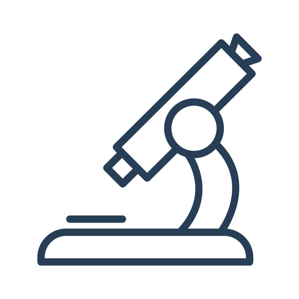 microscope vector line for web, presentation, logo, Icon Symbol.