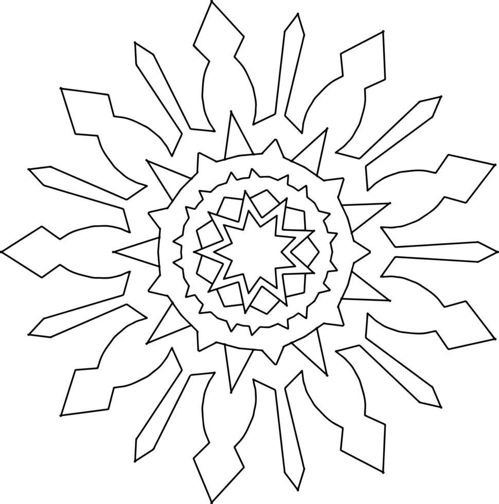 Mandala Design black and white , vector, illustration, art, vintage vector