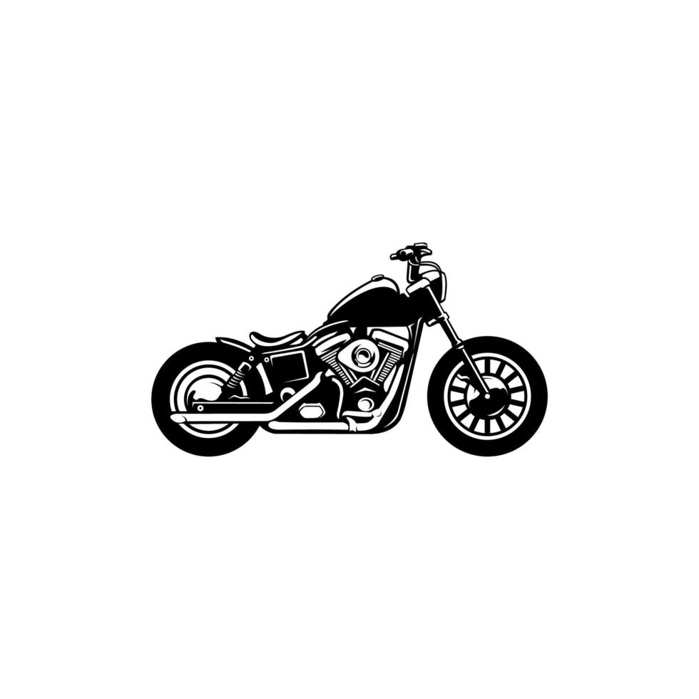 silueta de vector de motocicleta retro