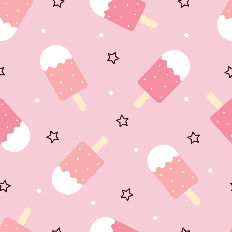 Ice cream seamless pattern vector background for print, decorative, textile