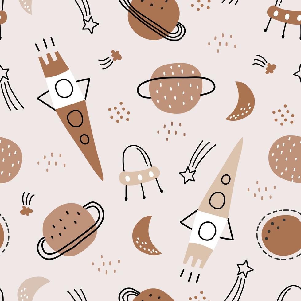 Kids Space Pattern Vector Art, Icons, and Graphics for Free Download