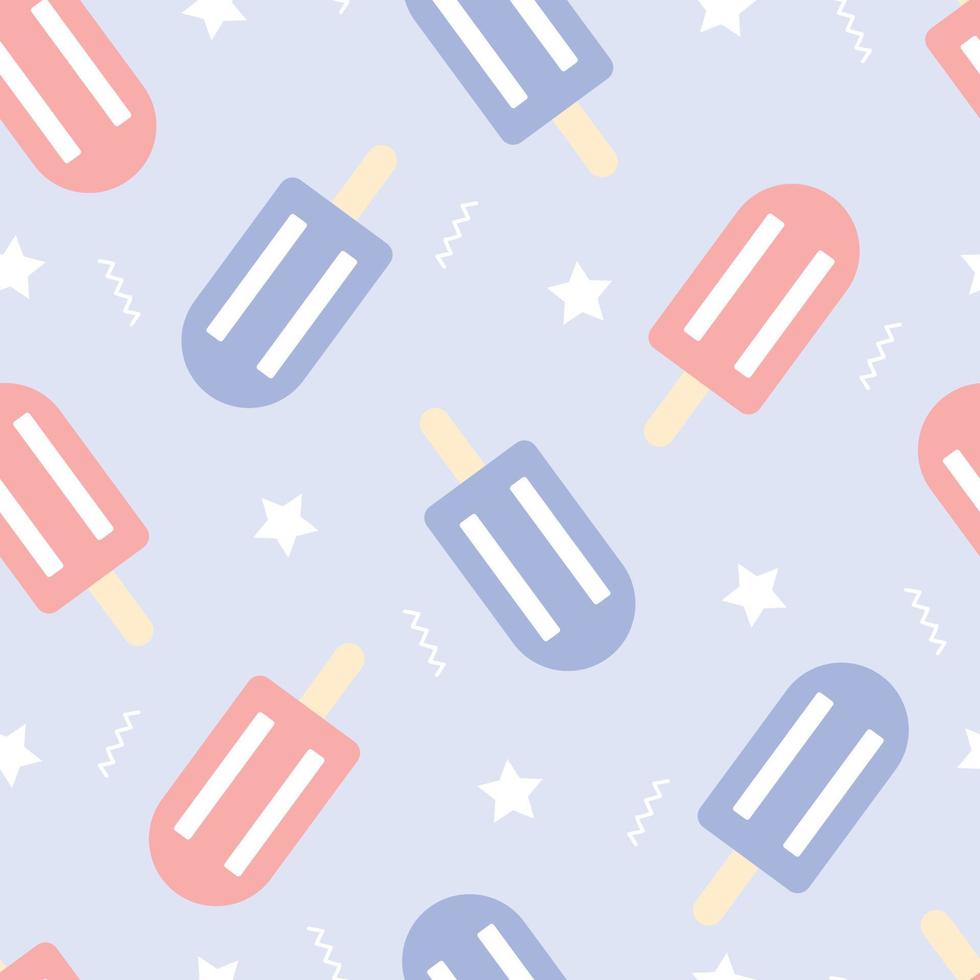 Ice cream seamless pattern vector background for print, decorative, textile