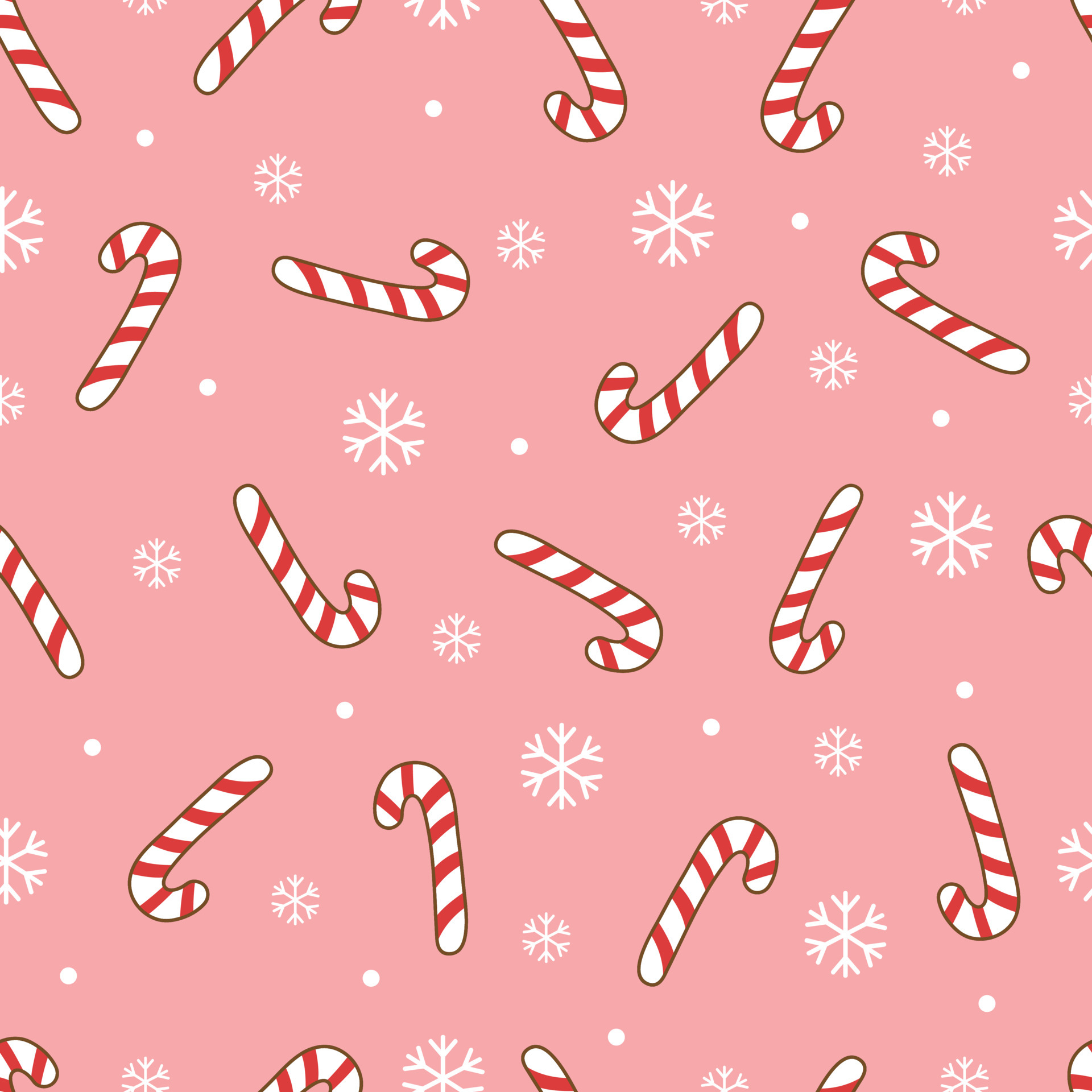 Candy cane with snowflakes christmas background seamless pattern for  printable, illustration, wallpaper, decoration 4930887 Vector Art at  Vecteezy