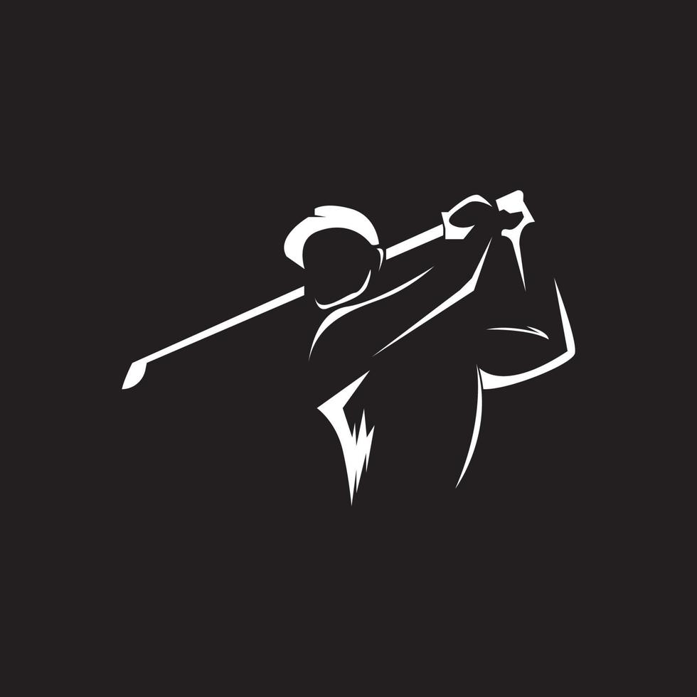 icono de golf y plantilla de vector de símbolo