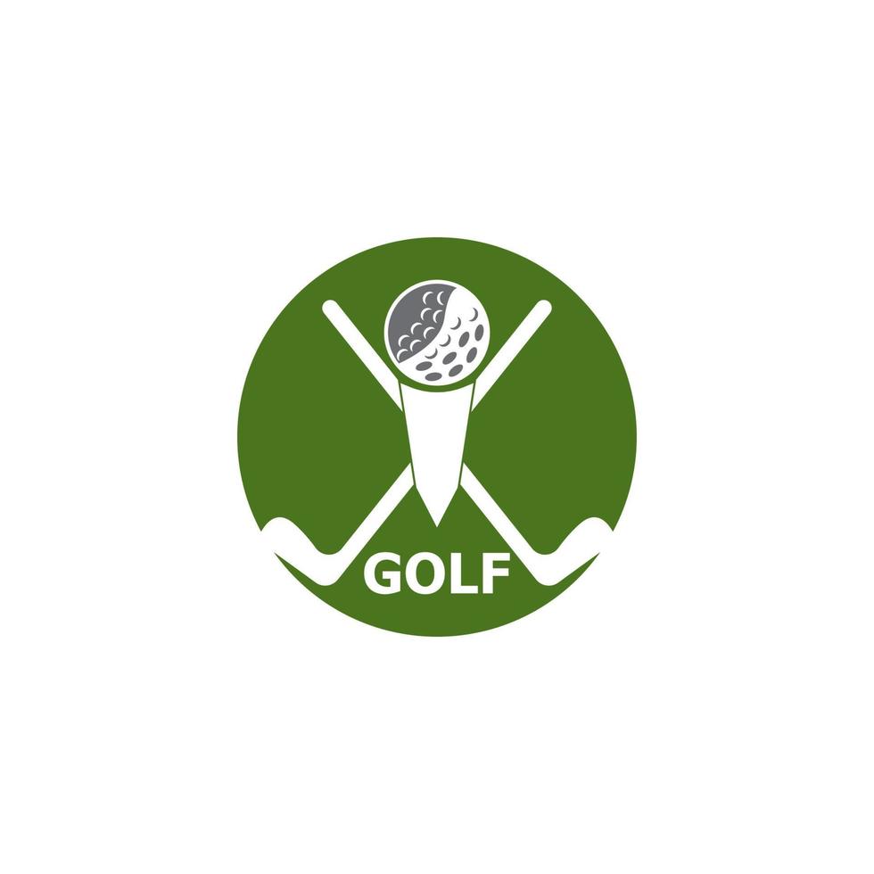 icono de golf y plantilla de vector de símbolo