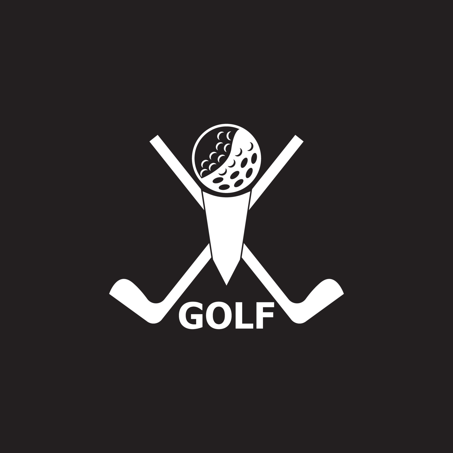Golf icon and symbol vector template 4930933 Vector Art at Vecteezy