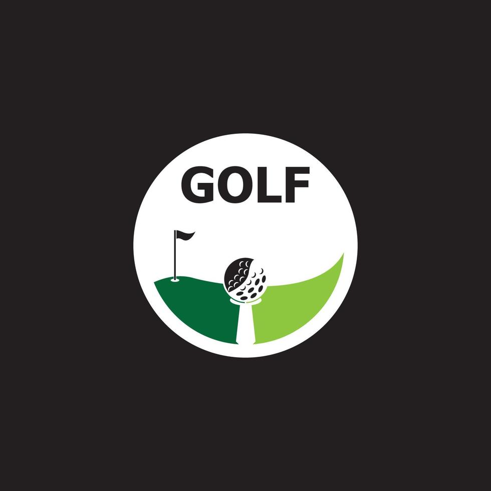 icono de golf y plantilla de vector de símbolo