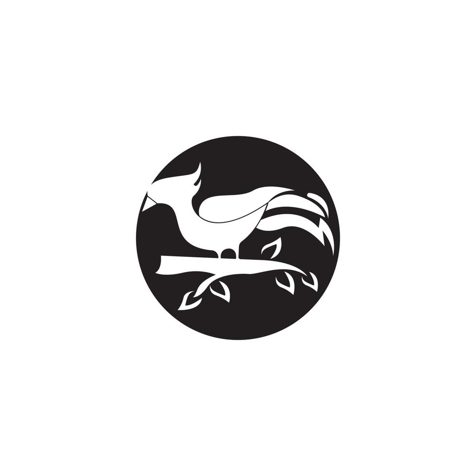 Ilustración de vector de icono y símbolo de pájaro