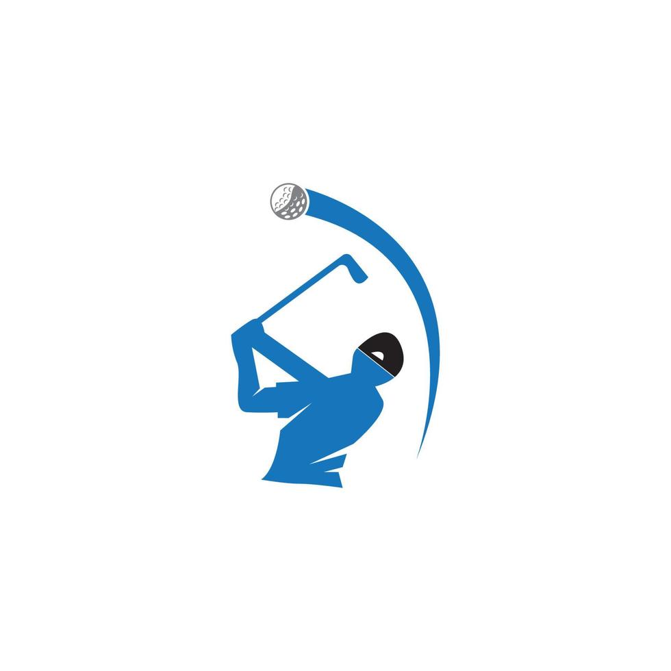 icono de golf y plantilla de vector de símbolo