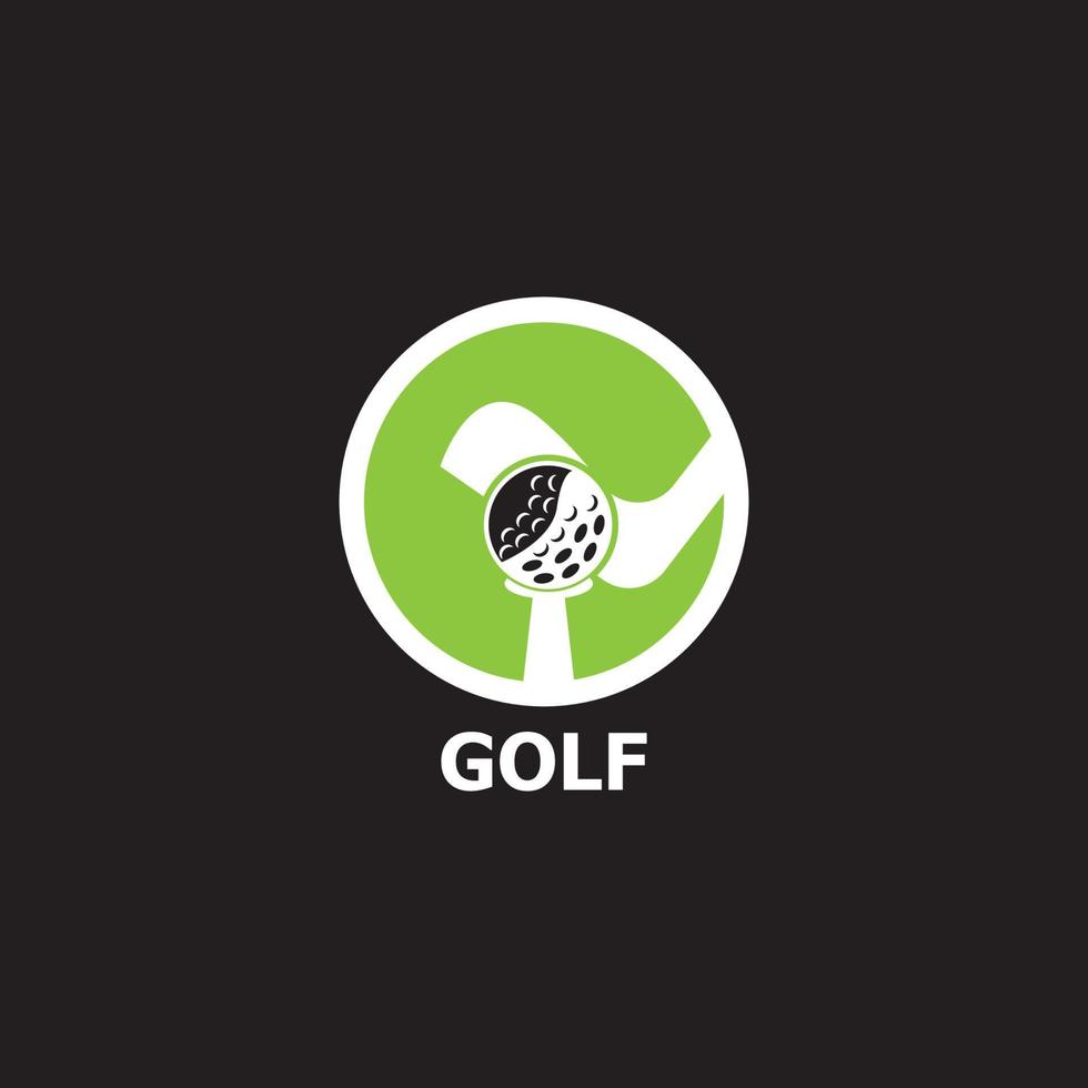 icono de golf y plantilla de vector de símbolo