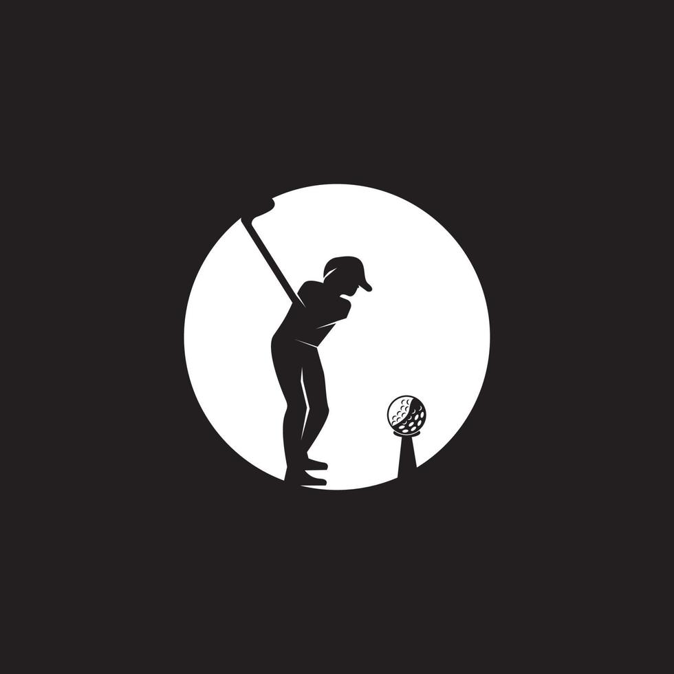 icono de golf y plantilla de vector de símbolo