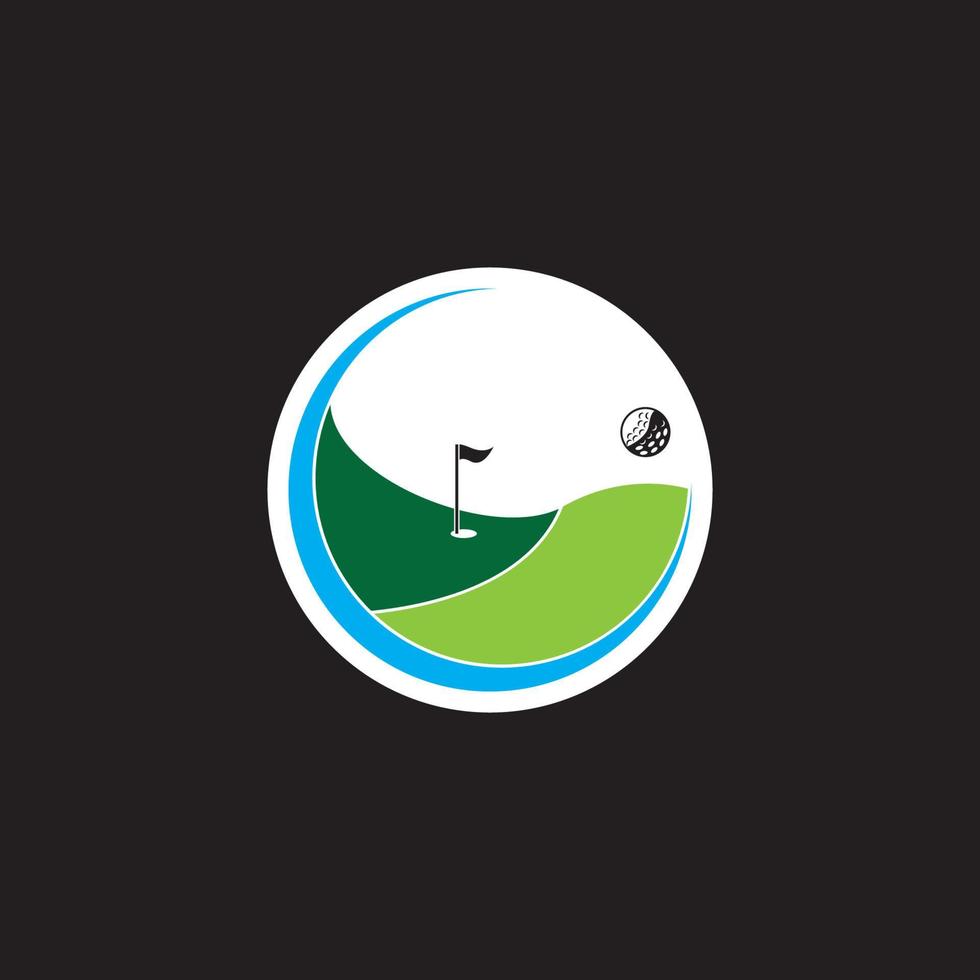 icono de golf y plantilla de vector de símbolo