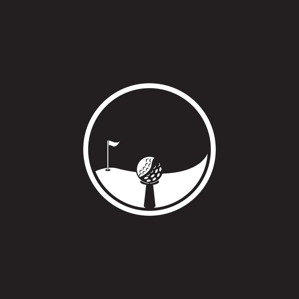 icono de golf y plantilla de vector de símbolo