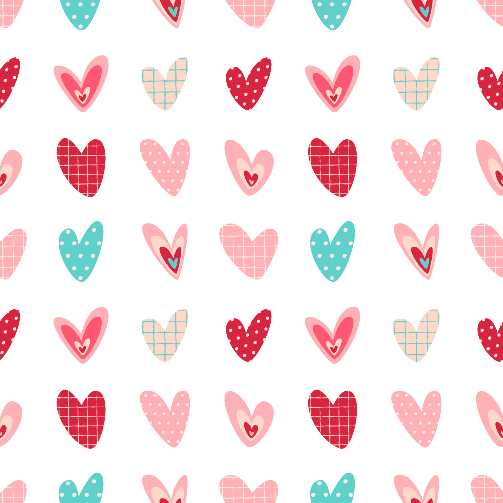 Doodle Hearts Seamless Pattern. Cute texture for baby textile and wallpaper  design, sweets package, background, wrapping paper, Wedding and Valentines  day greeting and invitation cards decoration 4930983 Vector Art at Vecteezy