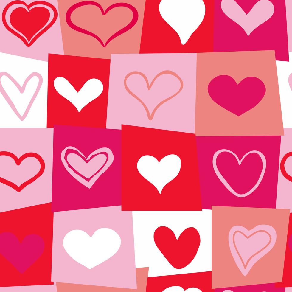 Seamless pattern with hearts. Bright pattern for textile, sport clothes, wrapping paper, T-shirts, web. vector