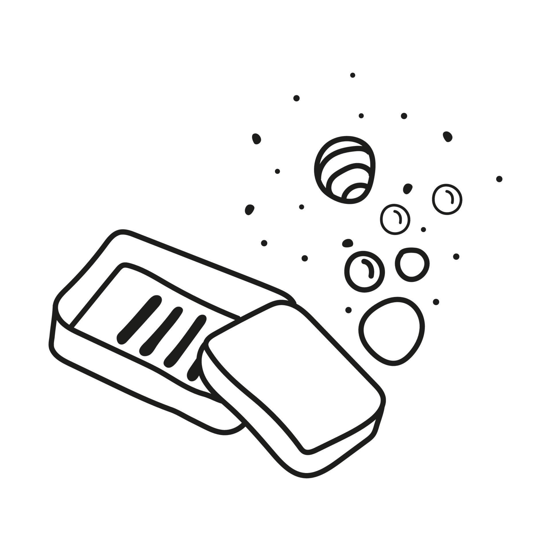 Isolated vector line art soap dish and bubbles 4931118 Vector Art at