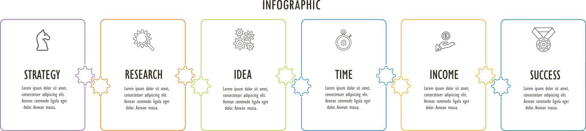 Infographics for business concept with icons options or steps. vector