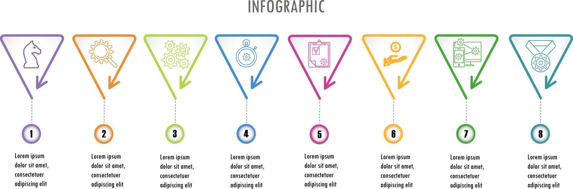 infographics for business concept with icons and  options or steps. vector