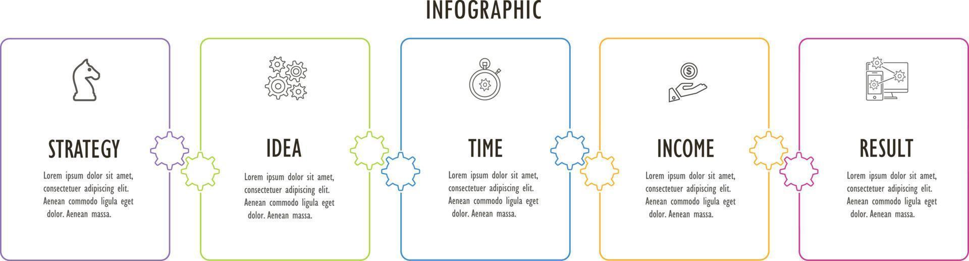 Infographics for business concept with icons options or steps. vector