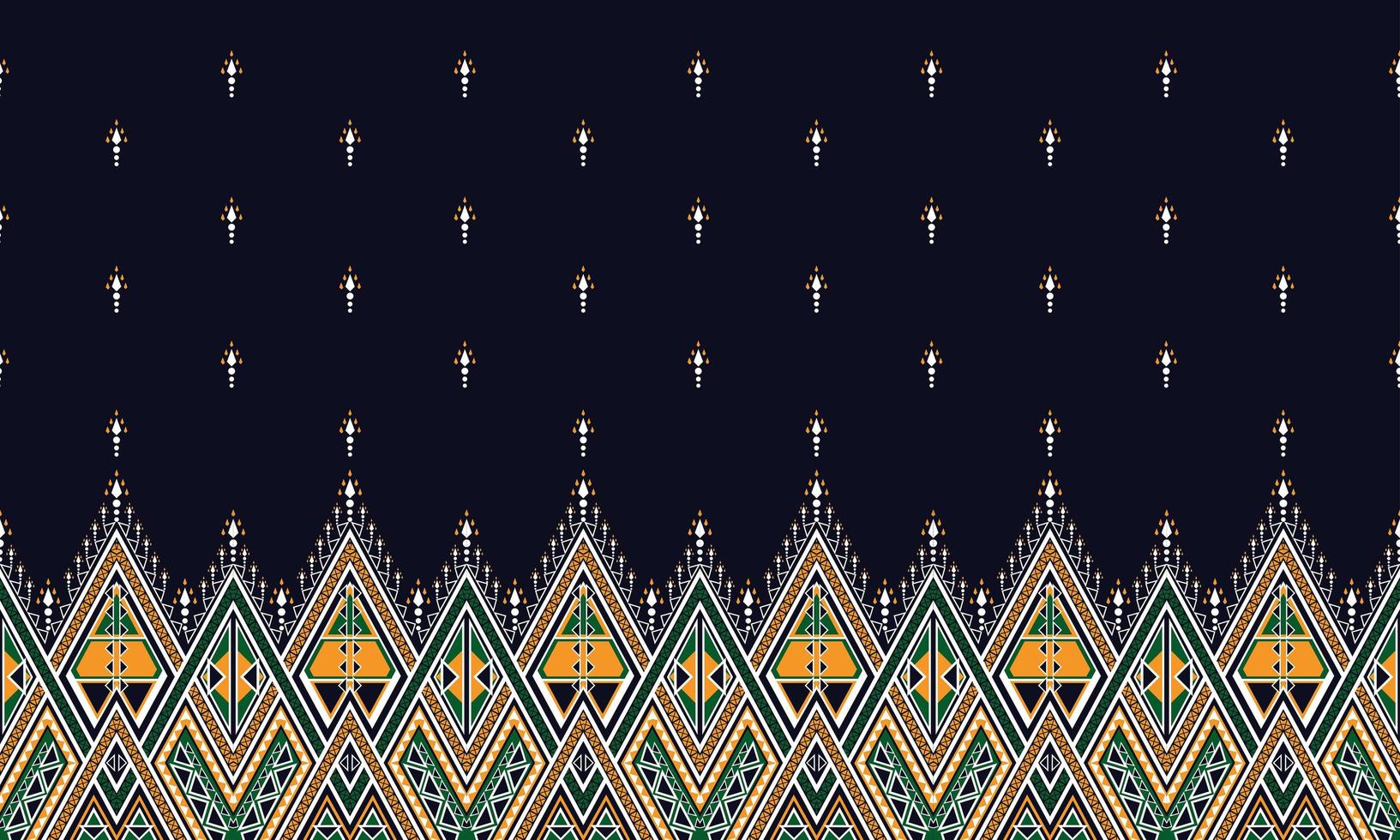 Geometric ethnic pattern embroidery .carpet,wallpaper,clothing,wrapping,batik,fabric,Vector illustration embroidery style. vector