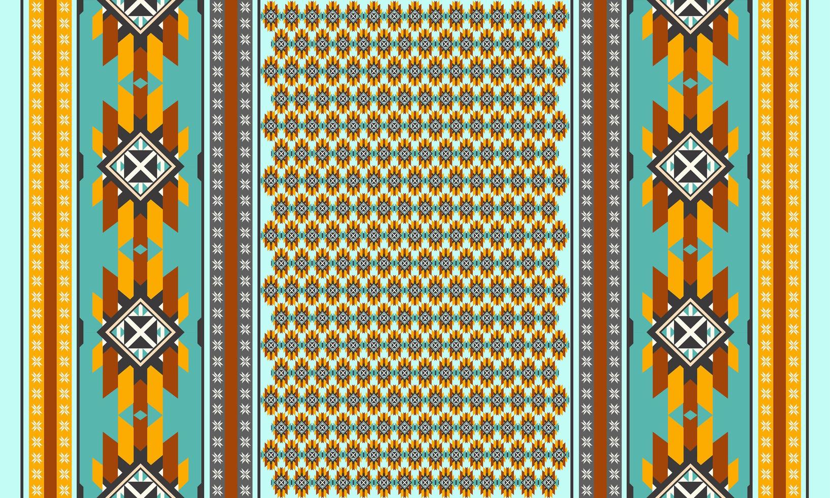 Diseño de fondo tradicional de vector de patrones sin fisuras étnicas orientales para alfombra, papel tapiz, ropa, envoltura, batik, tela, estilo de bordado de ilustración vectorial.