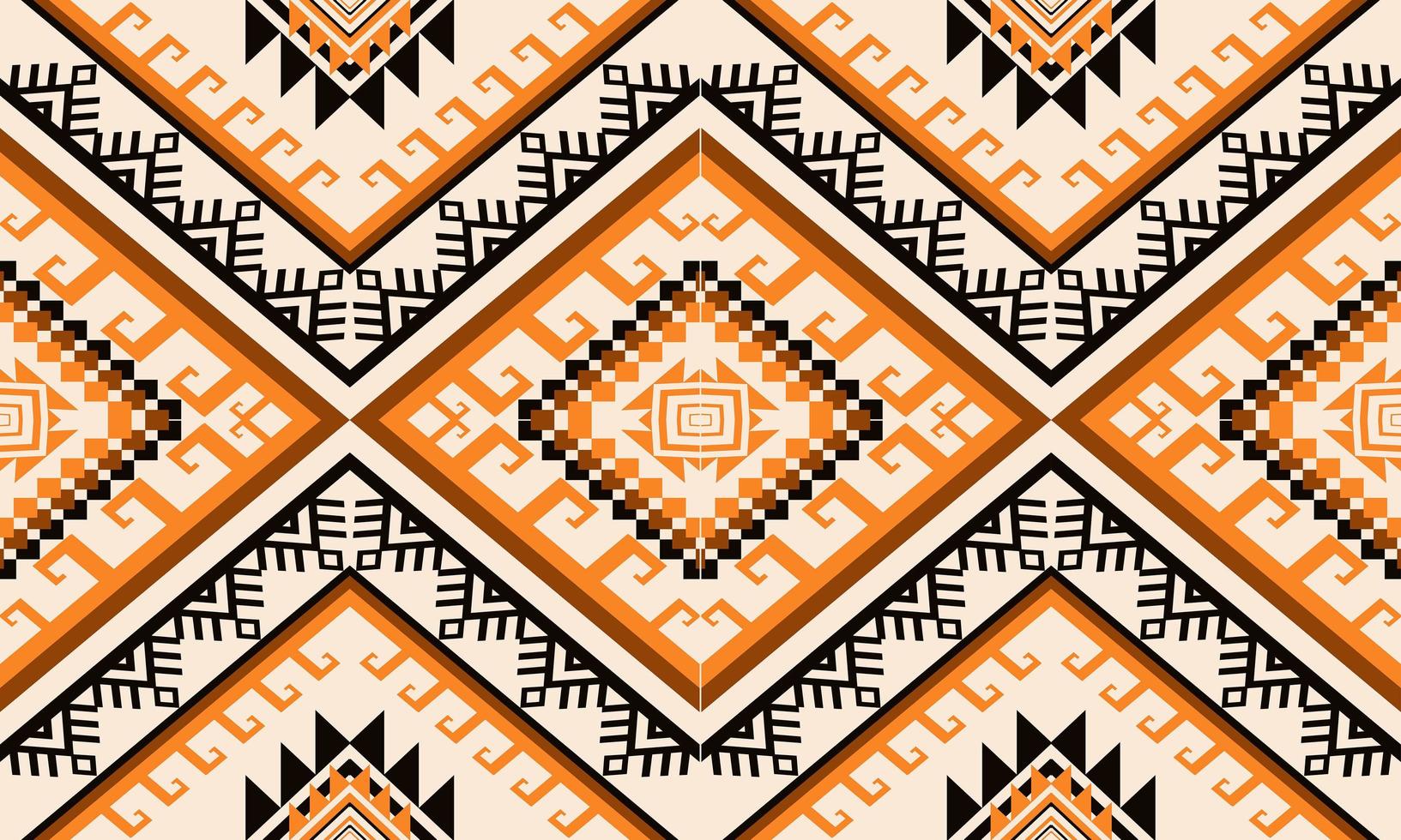Geometric ethnic oriental ikat seamless pattern. vector