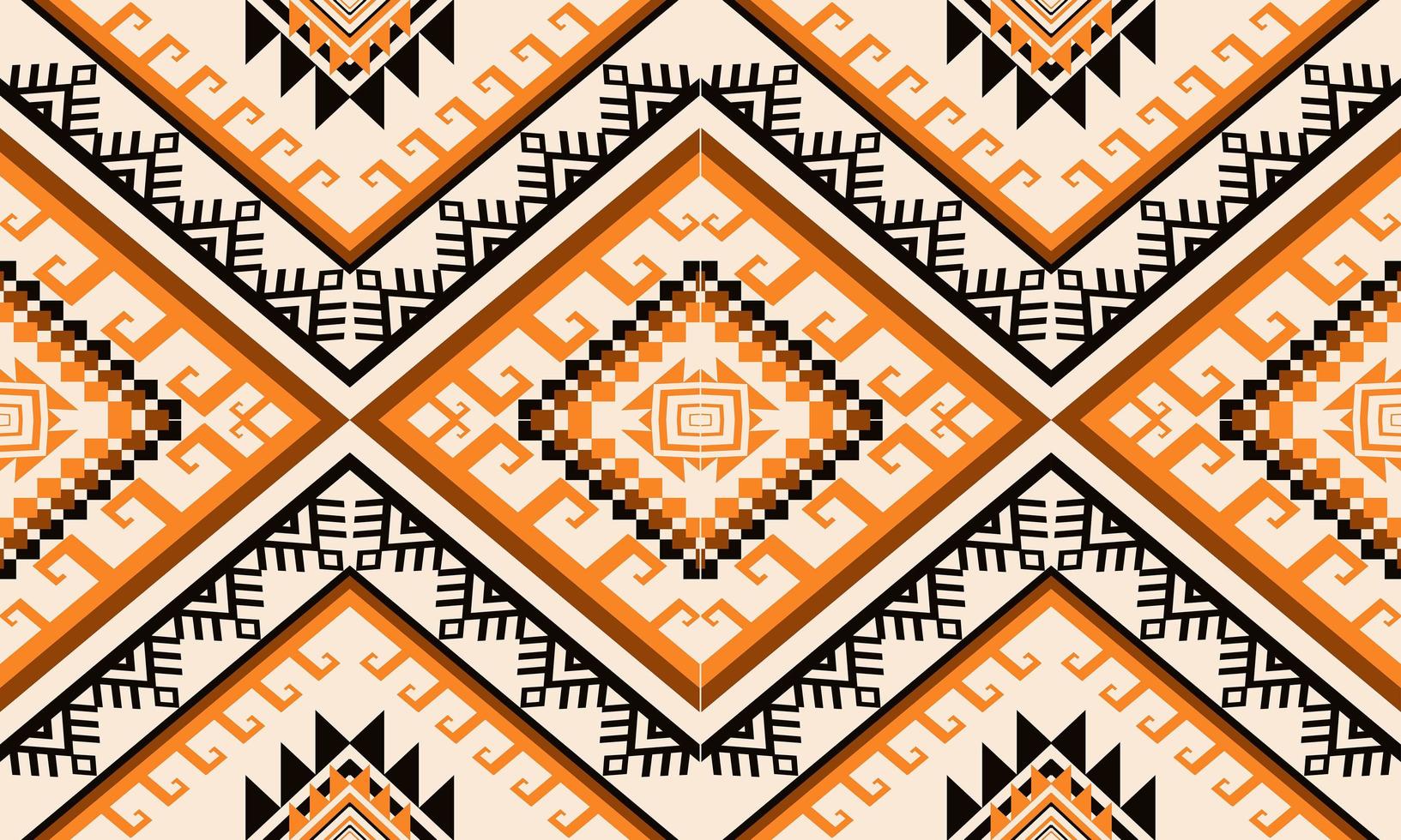 Geometric ethnic oriental ikat seamless pattern. vector