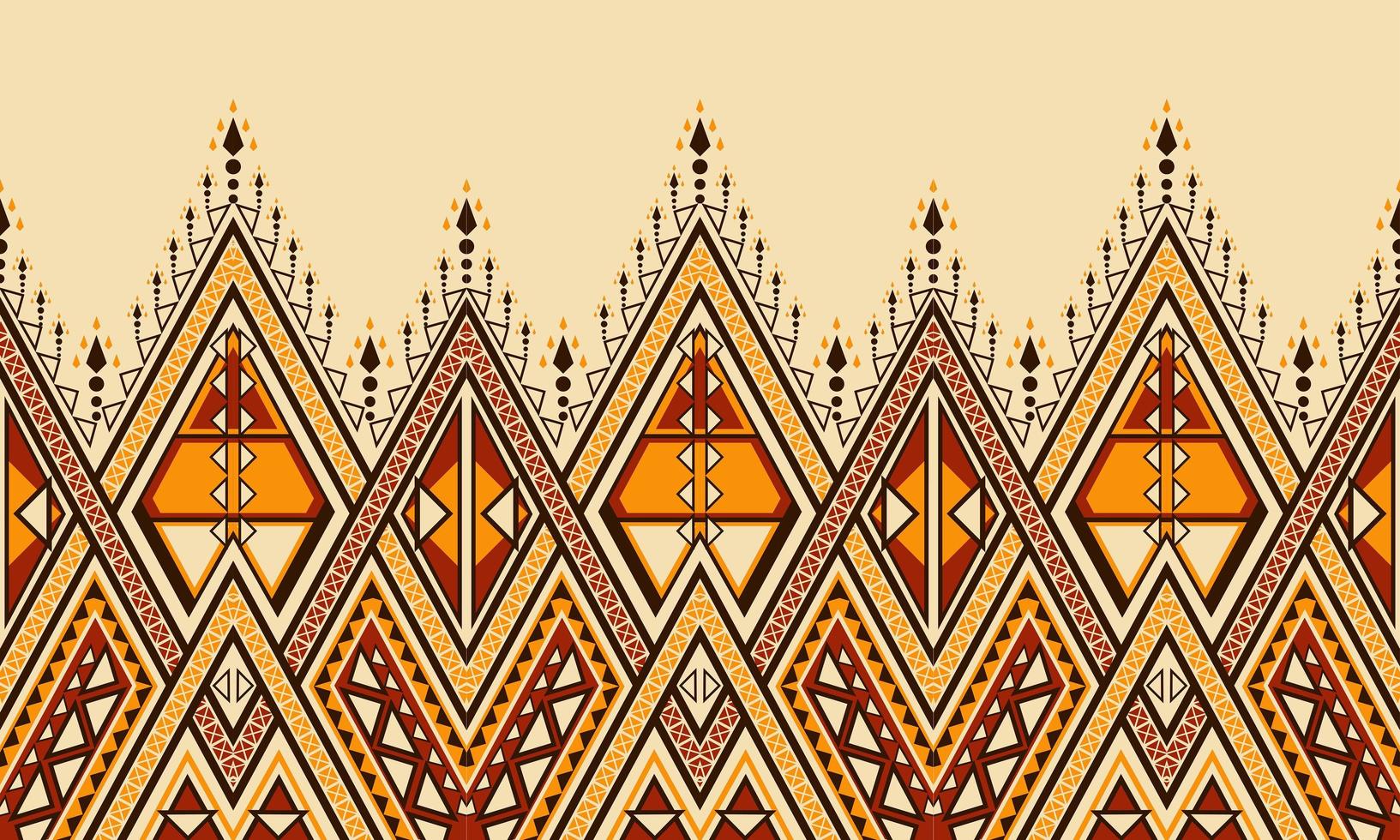 bordado de patrón étnico geométrico. alfombra, papel tapiz, ropa, envoltura, batik, tela, estilo de bordado de ilustración vectorial. vector