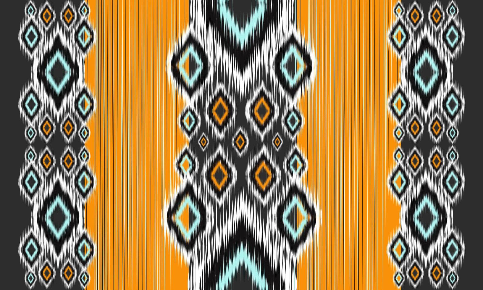 diseño tradicional del patrón de ikat oriental étnico geométrico para el fondo, alfombra, papel tapiz, ropa, envoltura, batik, tela, estilo de bordado de ilustración vectorial. vector