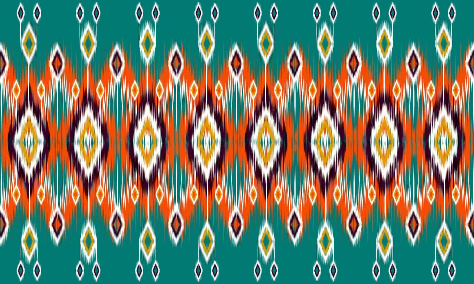 Ikat geometric folklore ornament with diamonds.Design forbackground,carpet,wallpaper,clothing,wrapping,Batik, fabric, Vector illustration.embroidery style.