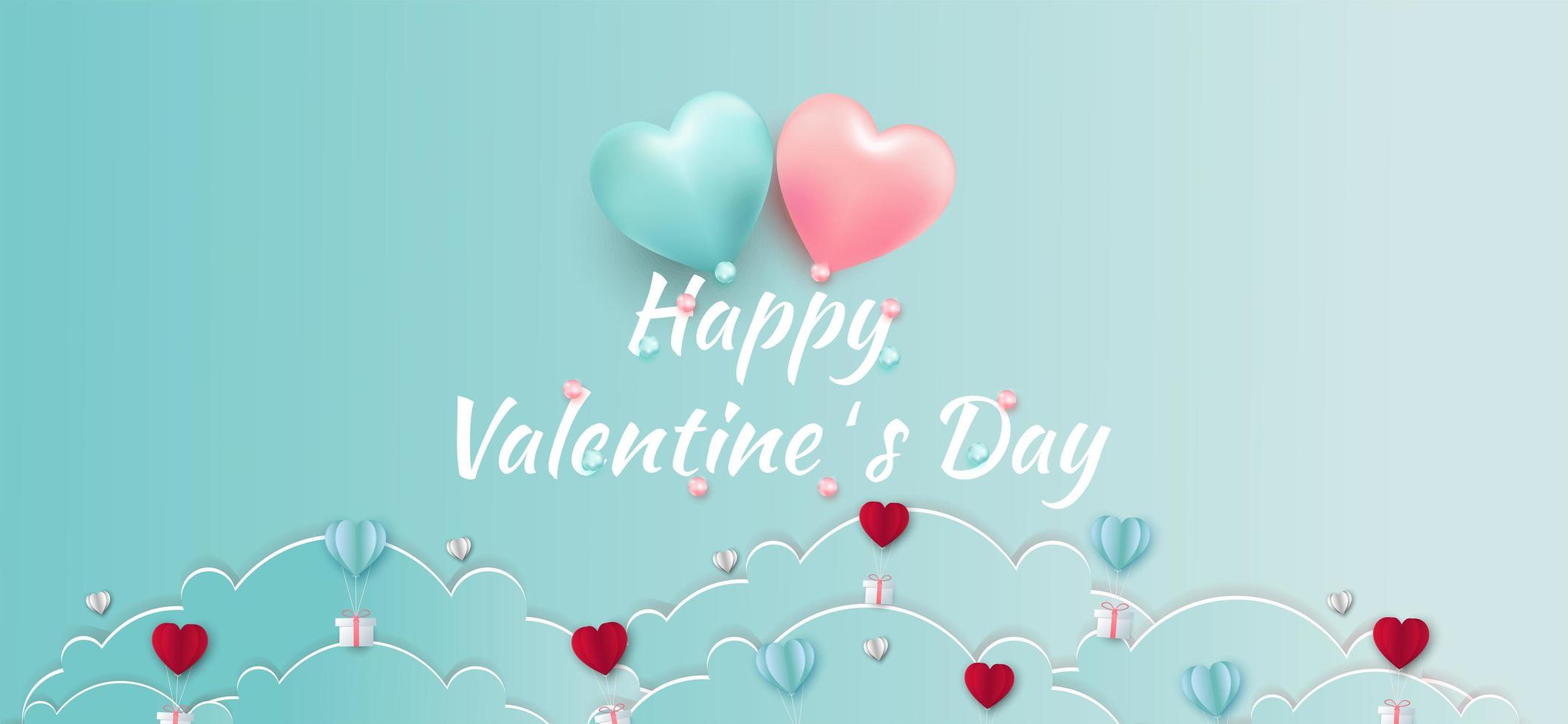 Valentine's Day sale background.Romantic composition with hearts . Vector illustration for website , posters,ads, coupons, promotional material.