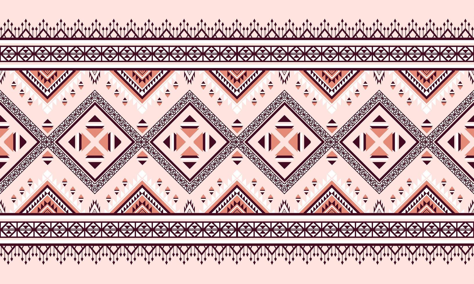 patrón étnico geométrico alfombra, papel tapiz, ropa, envoltura, batik, tela, estilo de bordado de ilustración vectorial. vector