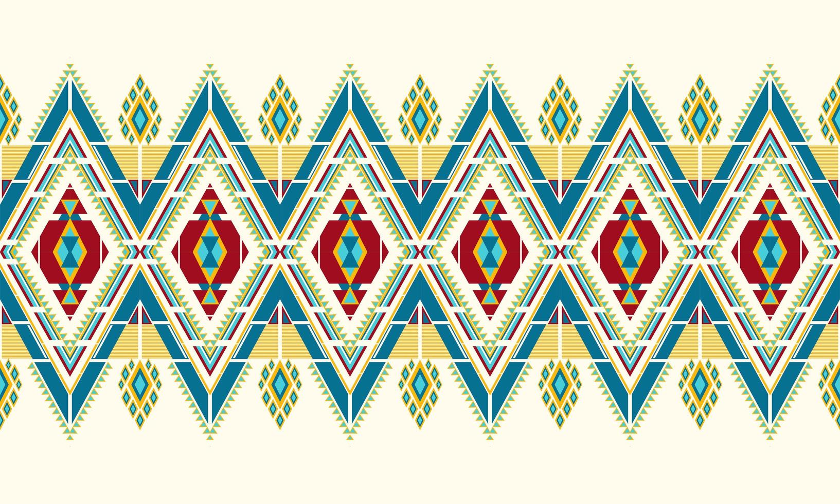 Geometric ethnic oriental ikat seamless pattern. vector
