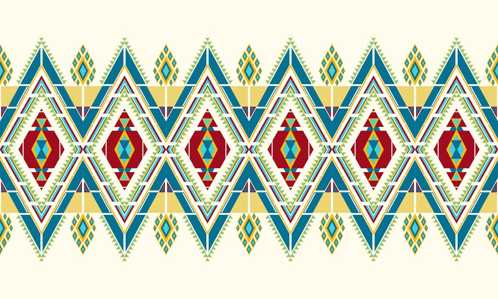 Geometric ethnic oriental ikat seamless pattern. vector