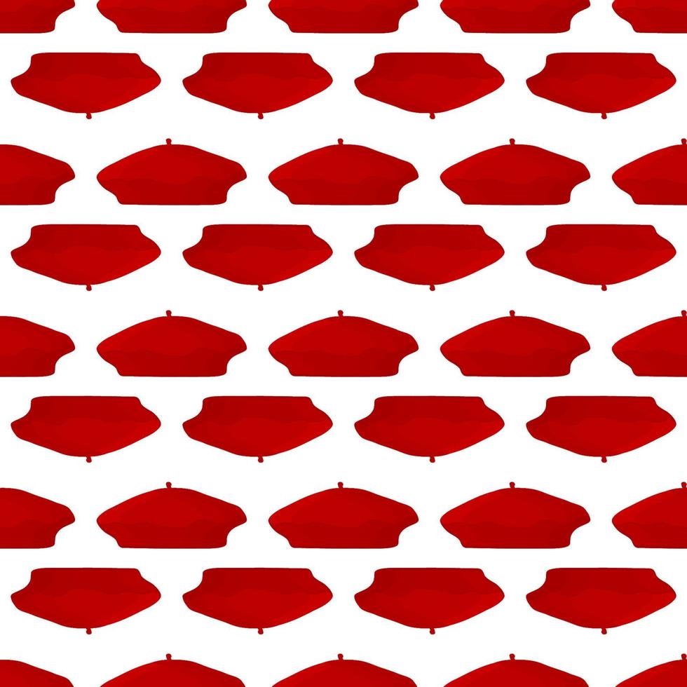 Illustration on theme colored pattern hats beret vector
