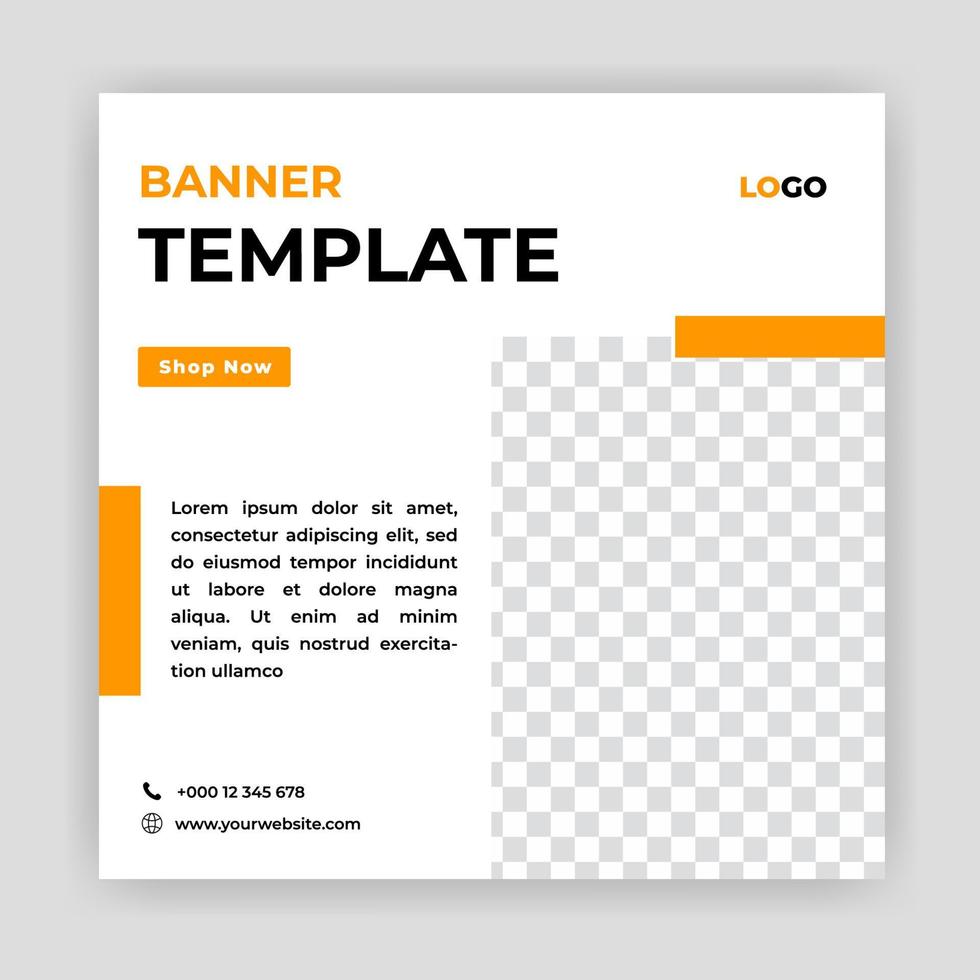 Unique Modern Editable Social Media banner template. Anyone can use this Easy Design Promotion web banner for social media. Modern elegant sales and discount promotions - Vector. vector