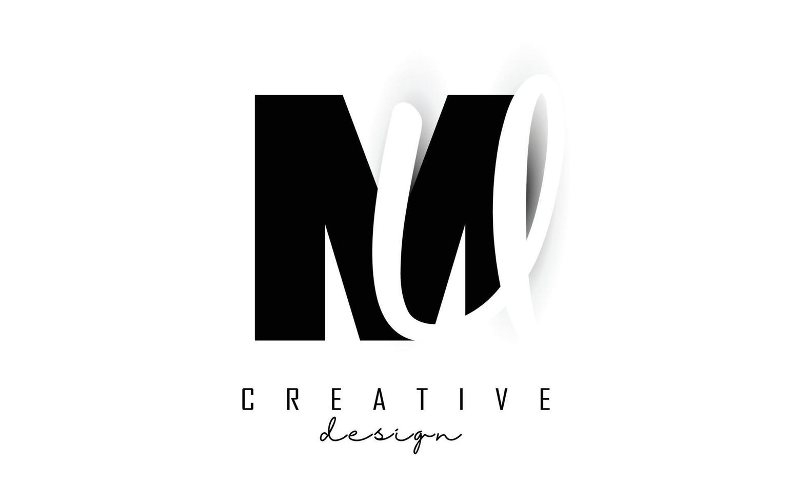 Logotipo de letras mu con un diseño minimalista. letras myu con tipografía geométrica y manuscrita. vector