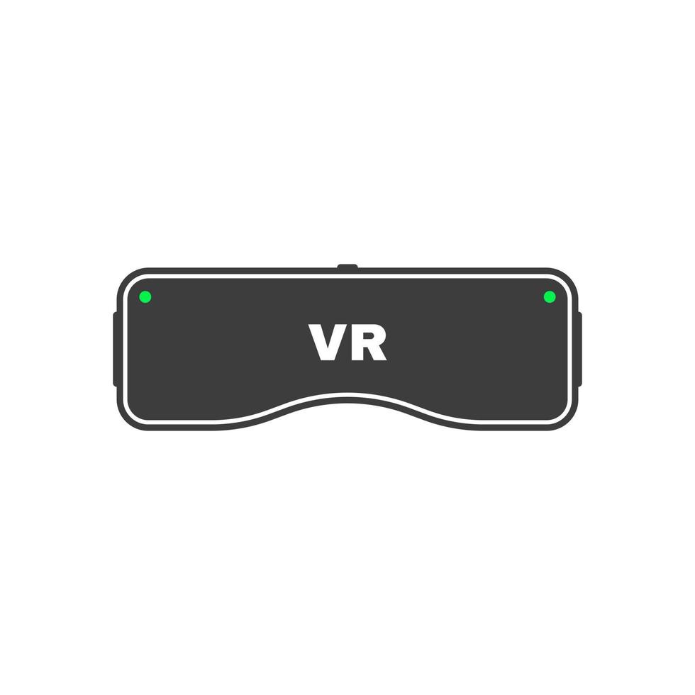 Vr glasses flat icon. Vr goggles device for computer game. Headset of virtual reality. Vector