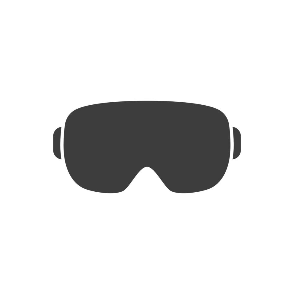 Headset of virtual reality. Vr glasses flat icon. Vr goggles device for computer game. Vector